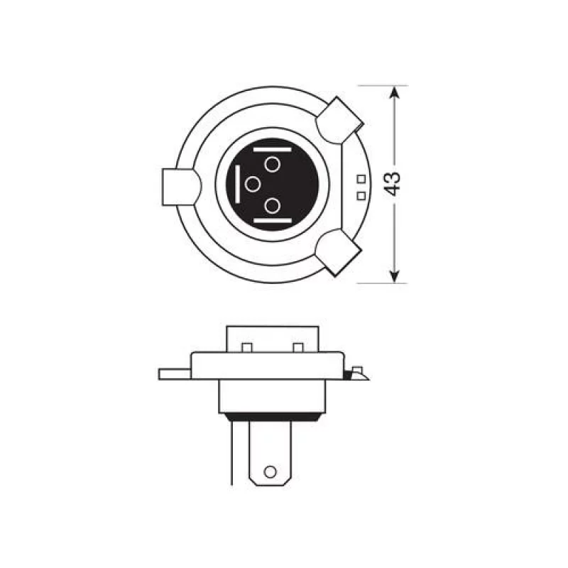 Bec halogen 24V - H4 - 75/70W - P43t 1buc Trifa Garage AutoRide