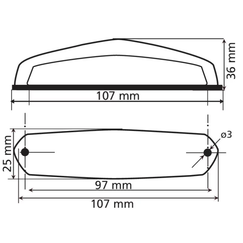 Lampa stop LED cu 3 functii Hirox 12V Garage AutoRide