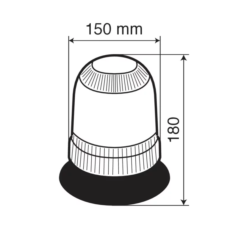 Girofar galben cu magnet cu bec halogen H3 12V Garage AutoRide