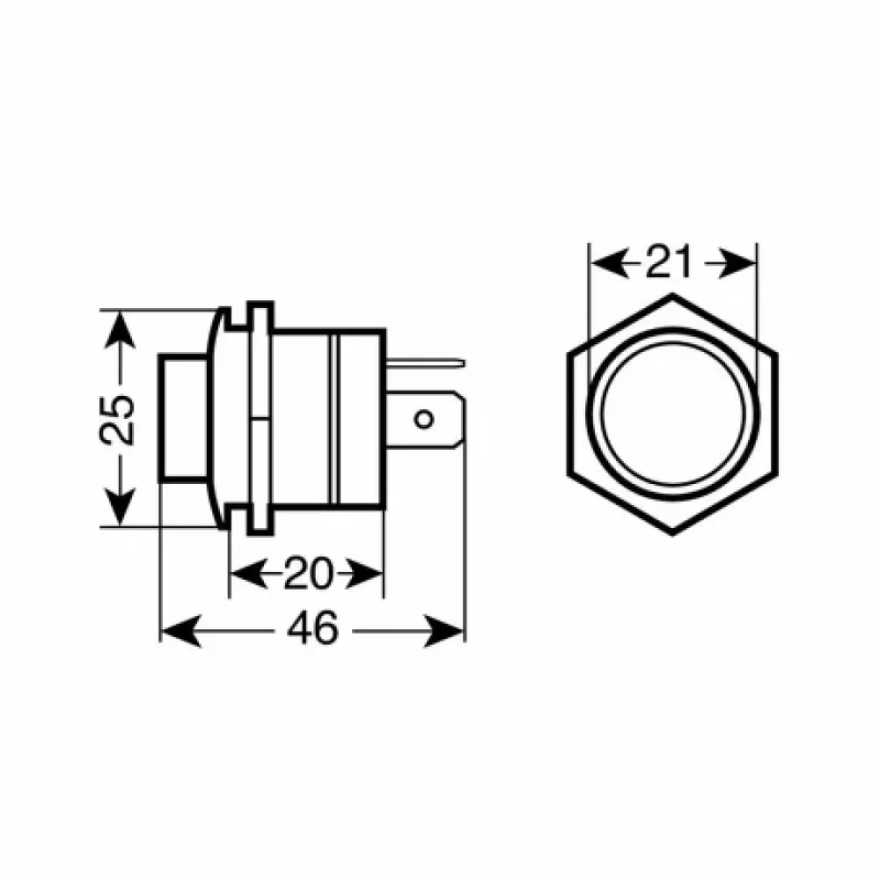 Intrerupator cu revenire 12V/24V 5A lumina LED - Albastru Garage AutoRide