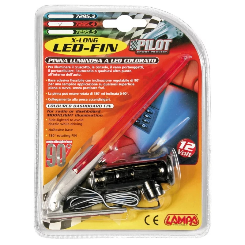 Lampa interior cu LED X-Long Led-Fin 12V - Rosu Garage AutoRide