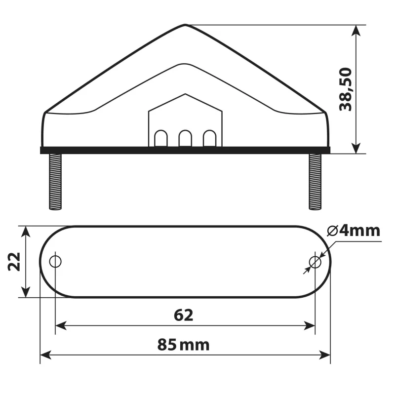 Lampa stop LED cu 3 functii Nova 12V Garage AutoRide