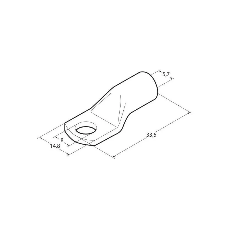 Papuci electrici sertizabili gaura Ø 8mm pentru conductori din cupru cu sectiune de 16 mm2 5buc Garage AutoRide