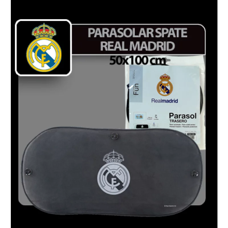 Parasolar spate cu ventuze Real Madrid - 50x100cm Garage AutoRide