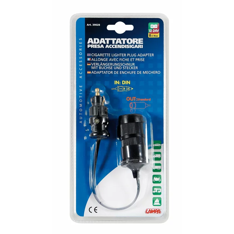 Adaptor priza bricheta DIN la Standard- 12/24V 8A Garage AutoRide