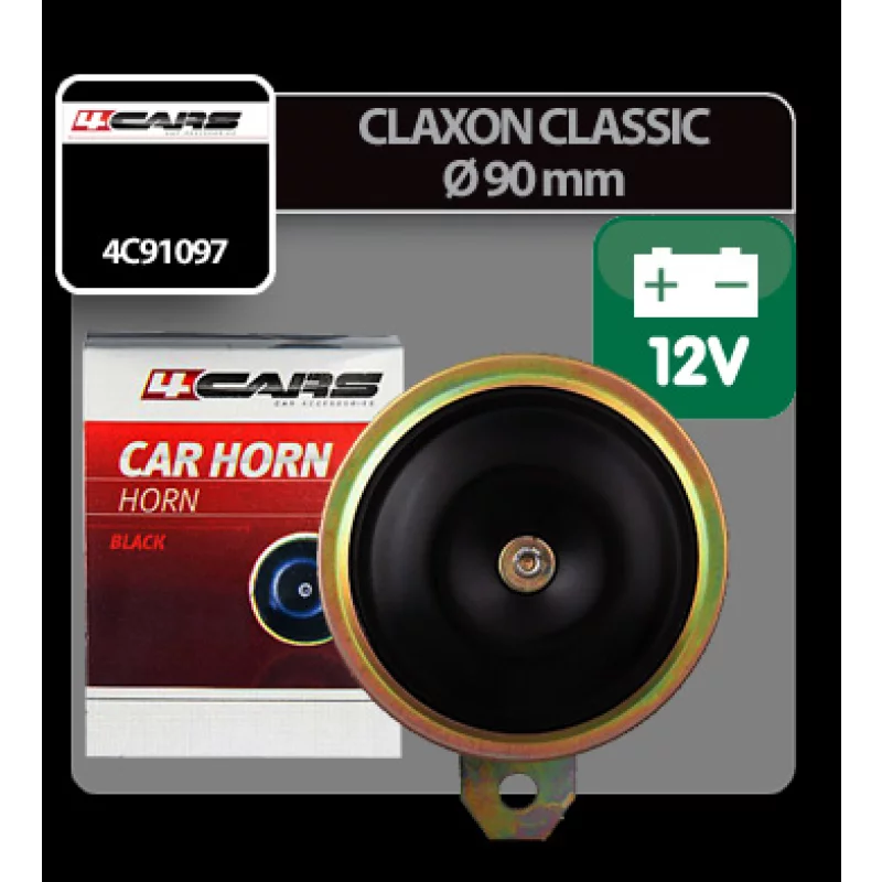 Claxon Classic Ø 90mm 12V - 4Cars Garage AutoRide