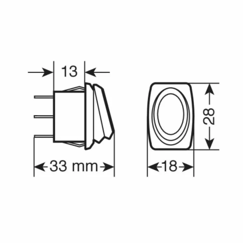 Intrerupator basculant impermeabil Micro 12V/24V - 10A lumina LED - Albastru Garage AutoRide