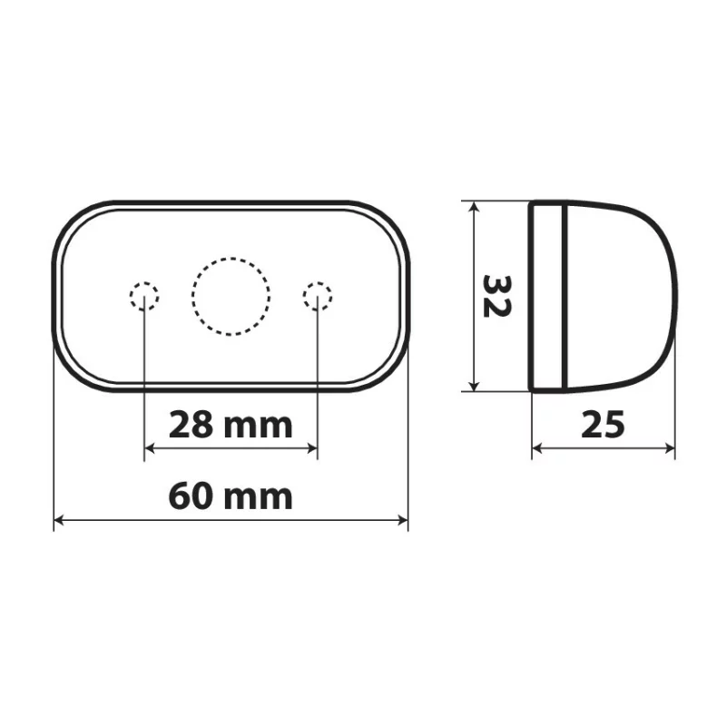 Lampa gabarit cu 4 LED-uri 10/30V - Galben Garage AutoRide