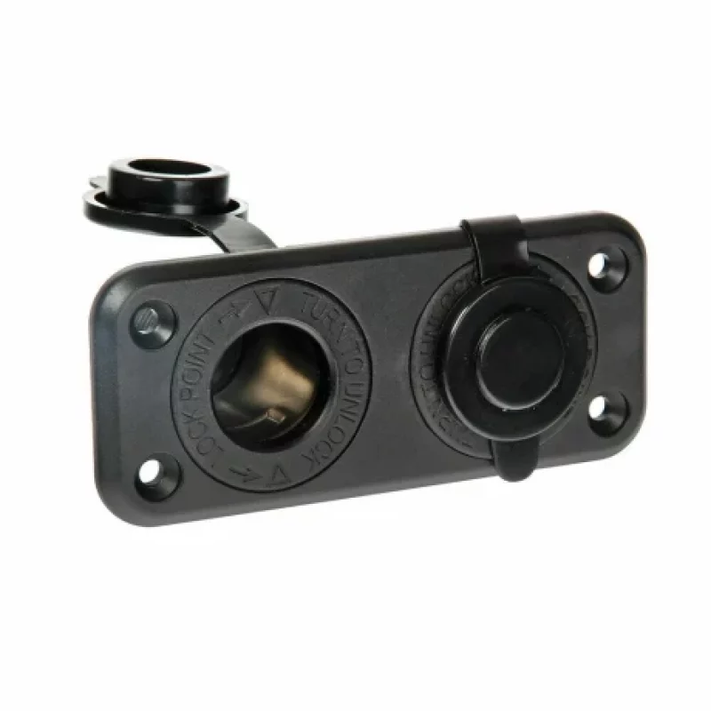 Priza auto incorporabila dubla montaj interior sau exterior 12/24V 20A Ext-2 - Lampa Garage AutoRide