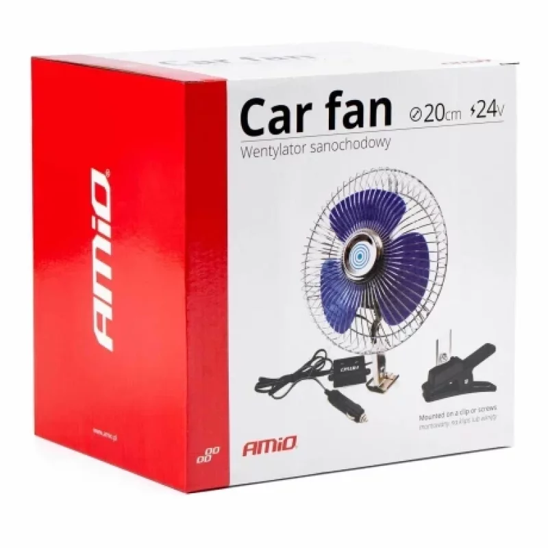 Ventiltator oscilant cu grila din metal Amio O20cm 24V Garage AutoRide