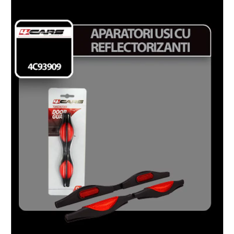 Aparatori usi cu reflectorizant - 2buc - Rosu Garage AutoRide