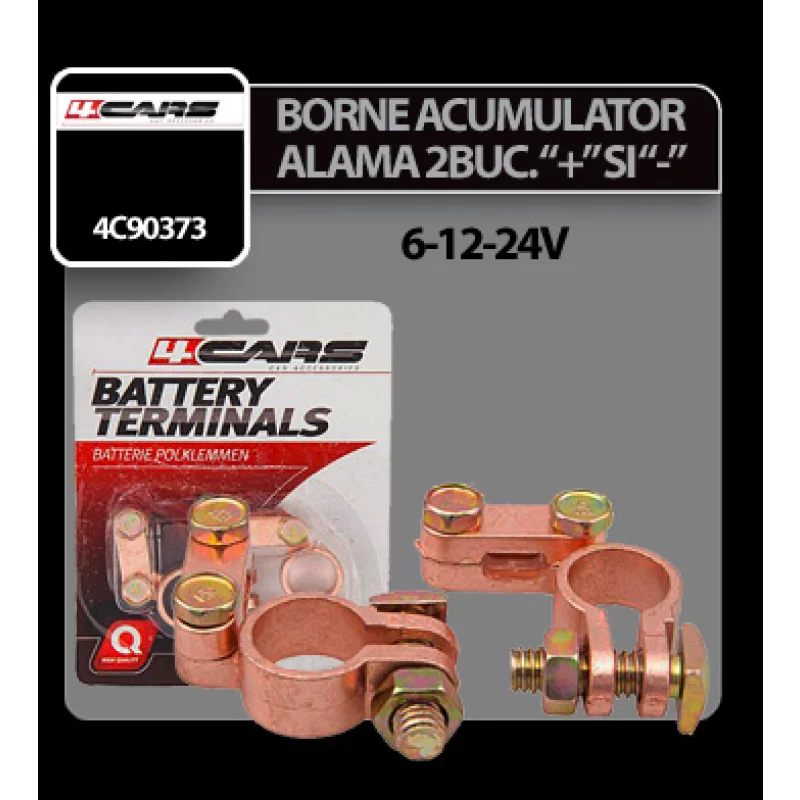 Borne acumulator alama 4Cars 2buc Garage AutoRide