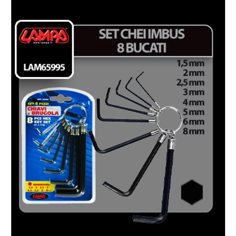 Set chei imbus 8buc Lampa Garage AutoRide