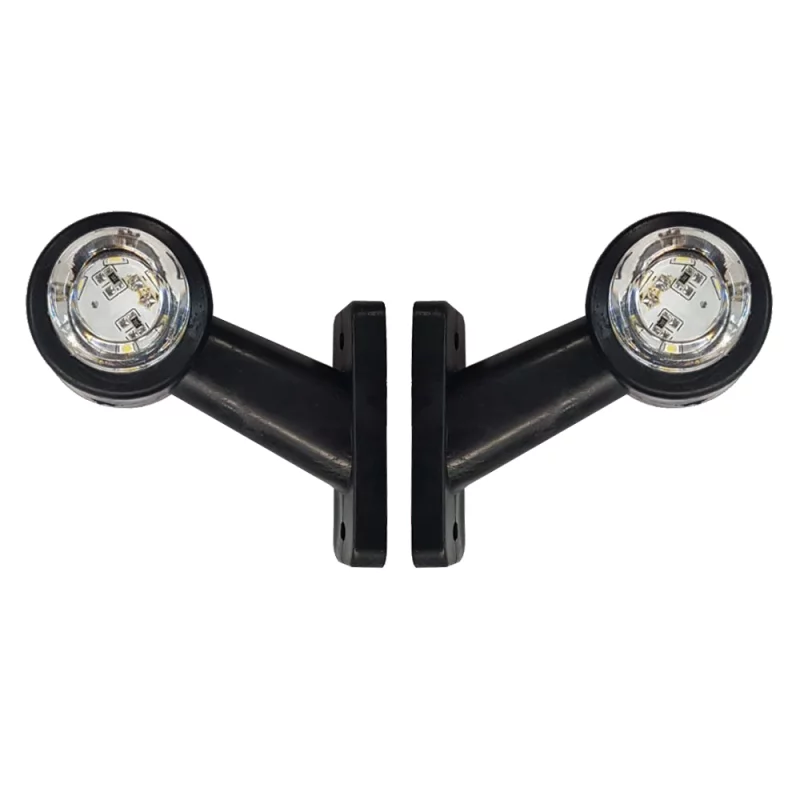 Lampa gabarit camion cu brat extra scurt 60° cu LED 12/24V Set 2buc Stg/Dr - Alb/Rosu Garage AutoRide