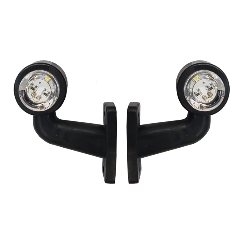 Lampa gabarit camion cu brat extra scurt 90° cu LED 12/24V Set 2buc Stg/Dr - Alb/Rosu Garage AutoRide