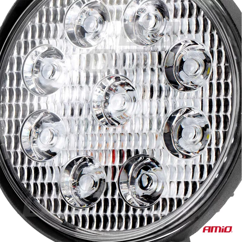 Proiector cu LED din metal rotund 27W 9/36V Amio Garage AutoRide