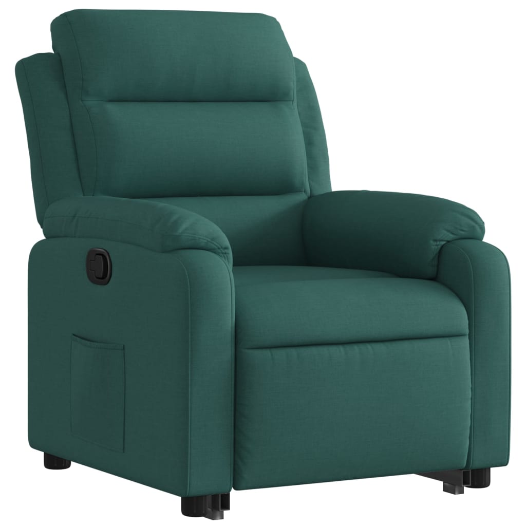 Fotoliu rabatabil ridicare pe verticală, verde închis, textil GartenMobel Dekor