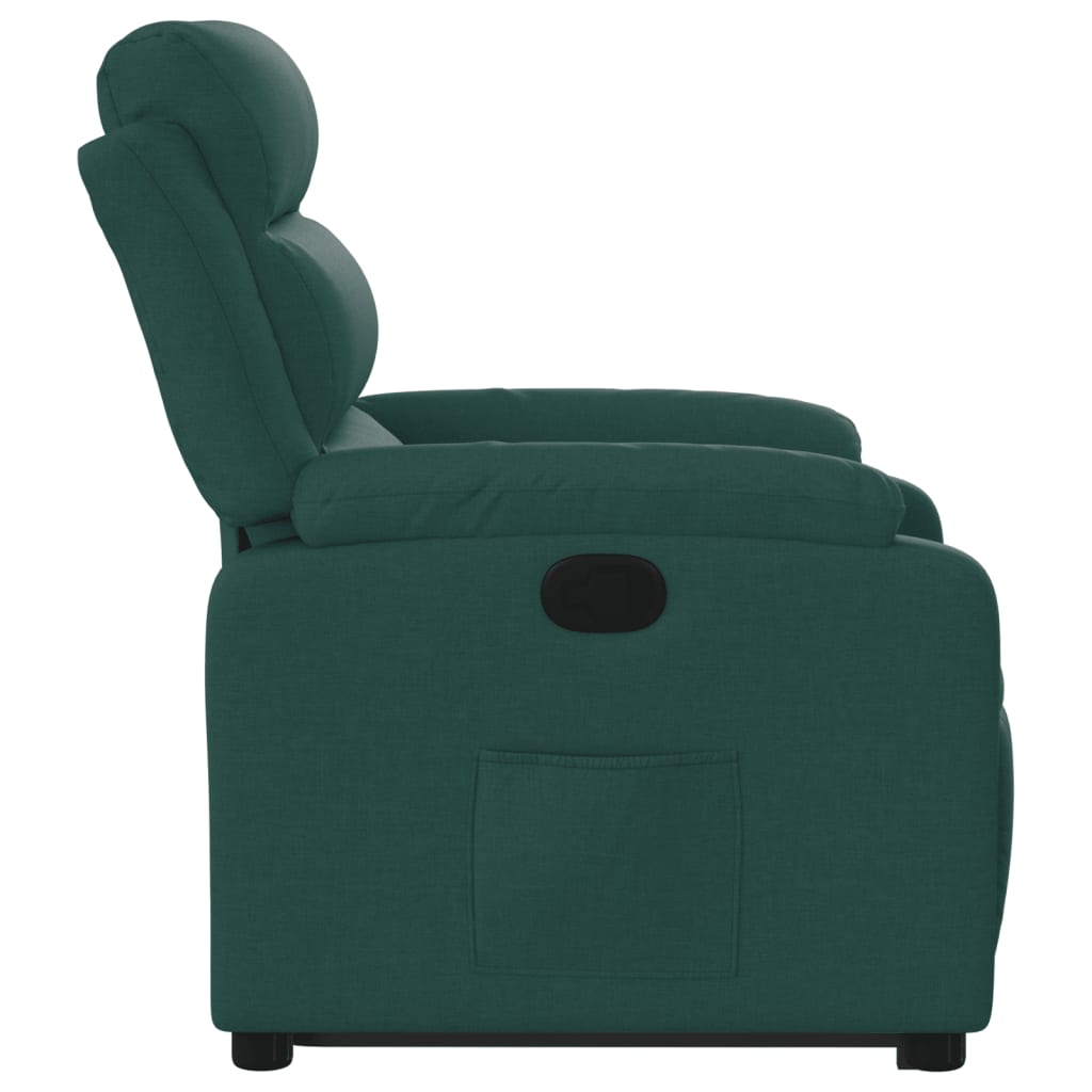 Fotoliu rabatabil ridicare pe verticală, verde închis, textil GartenMobel Dekor