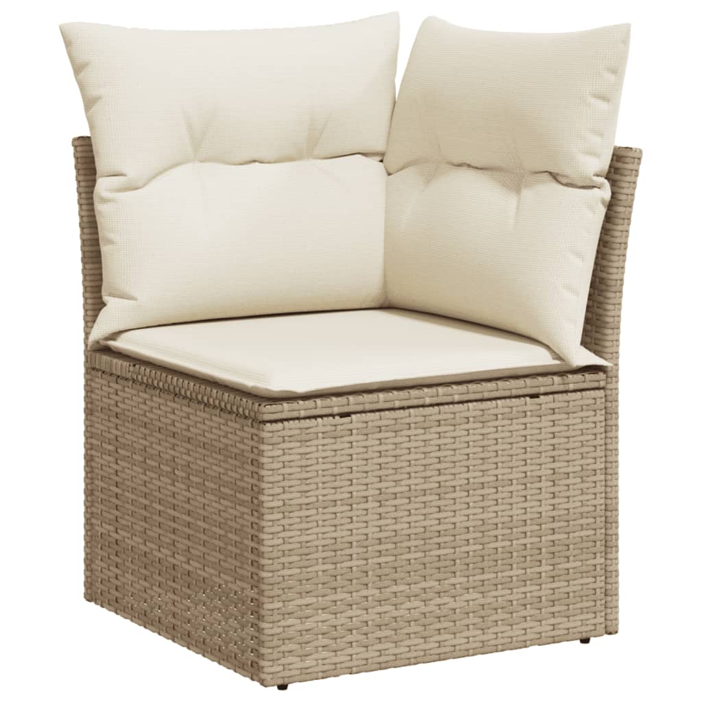 Set canapele de grădină, 7 piese, cu perne, bej, poliratan GartenMobel Dekor