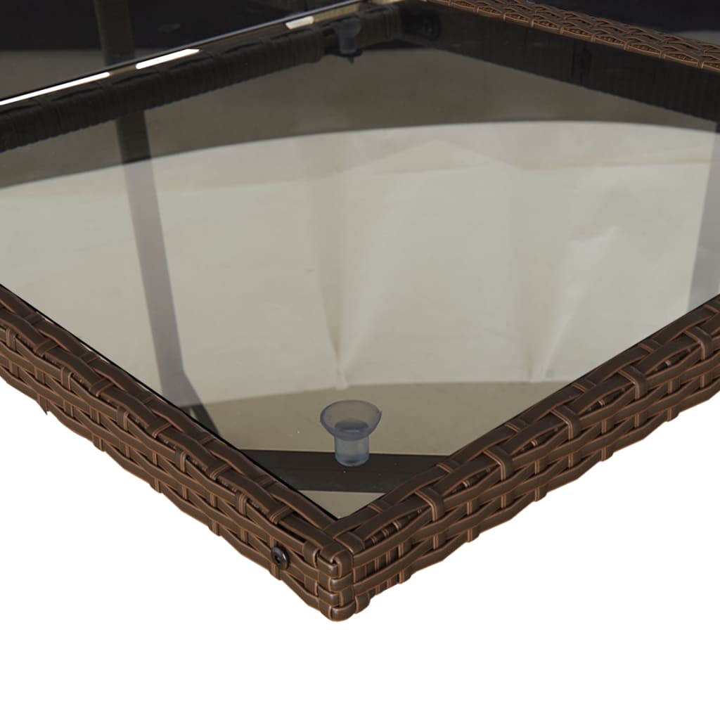 Set mobilier de grădină, 13 piese, maro, cu perne, poliratan GartenMobel Dekor