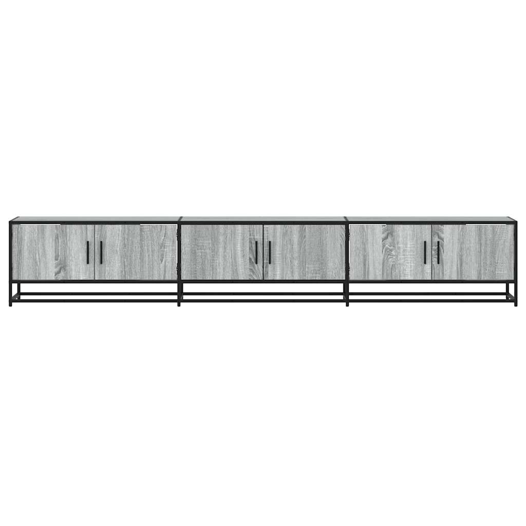 Dulap TV, gri sonoma, 240x35x41 cm, lemn prelucrat GartenMobel Dekor