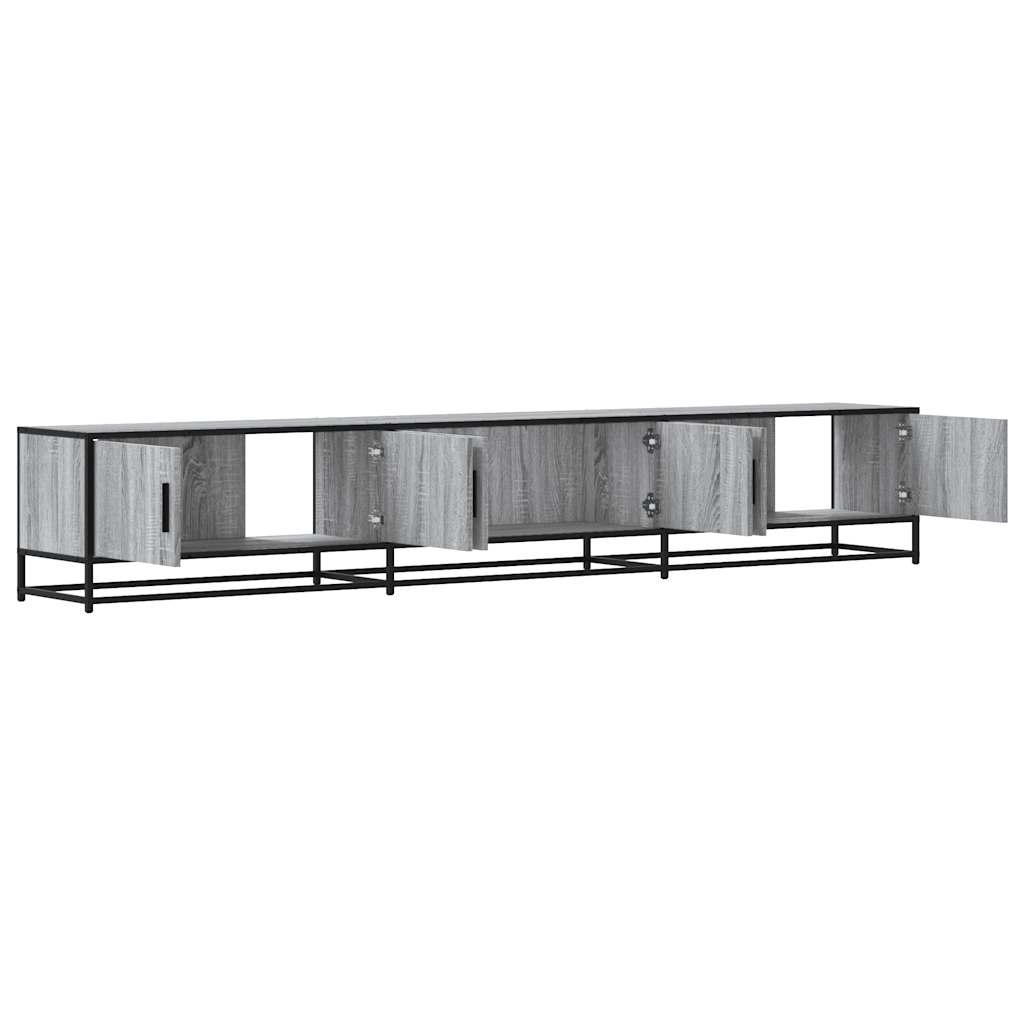 Dulap TV, gri sonoma, 240x35x41 cm, lemn prelucrat GartenMobel Dekor