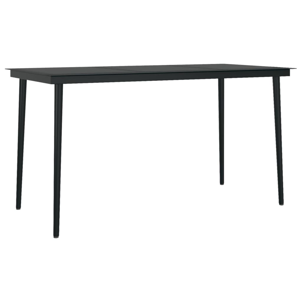 Set mobilier de grădină cu perne, 5 piese, negru, poliratan GartenMobel Dekor