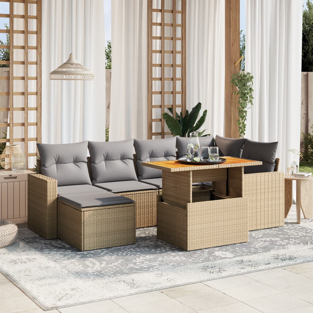 Set canapele de grădină cu perne, 11 piese, gri, poliratan GartenMobel Dekor