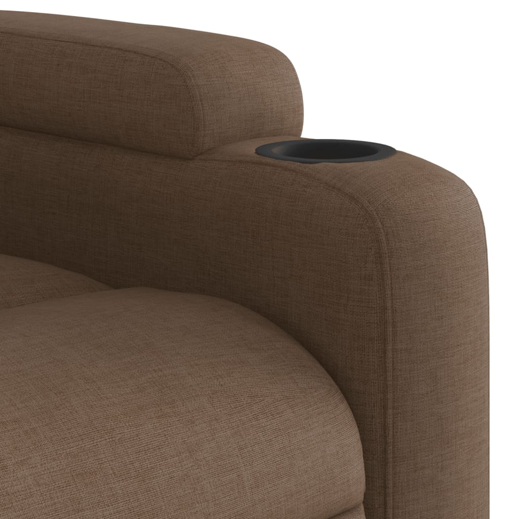 Fotoliu electric de masaj rabatabil, maro, textil GartenMobel Dekor