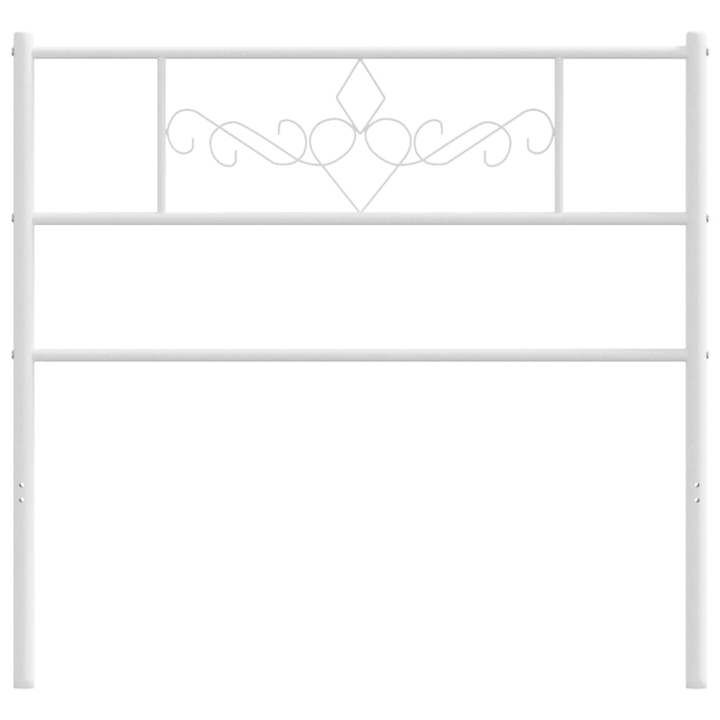 Tăblie de pat metalică, alb, 90 cm GartenMobel Dekor