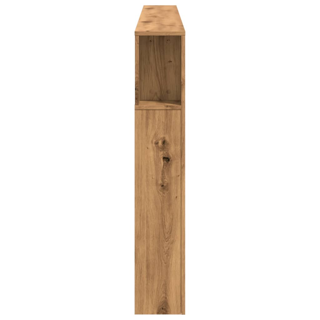 Tăblie de pat cu LED, stejar artizanal, 220x18,5x103,5 cm, lemn GartenMobel Dekor