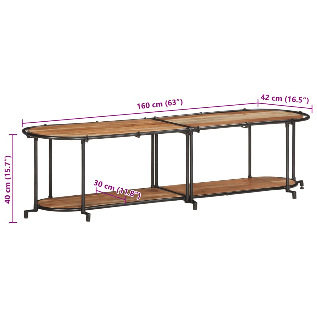 Dulap TV, 160x42x40 cm, lemn masiv de acacia GartenMobel Dekor