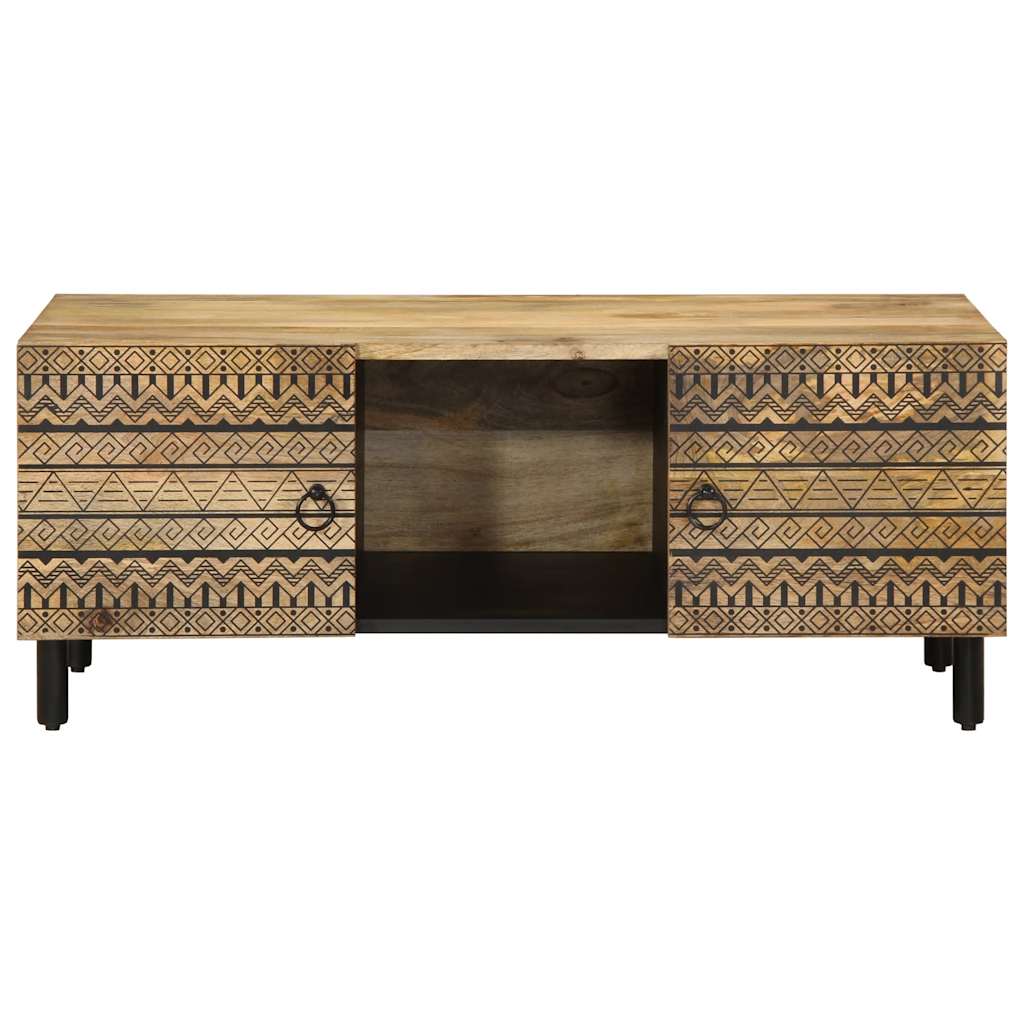 Măsuță de cafea, negru, 100x54x40 cm, lemn masiv brut de mango GartenMobel Dekor
