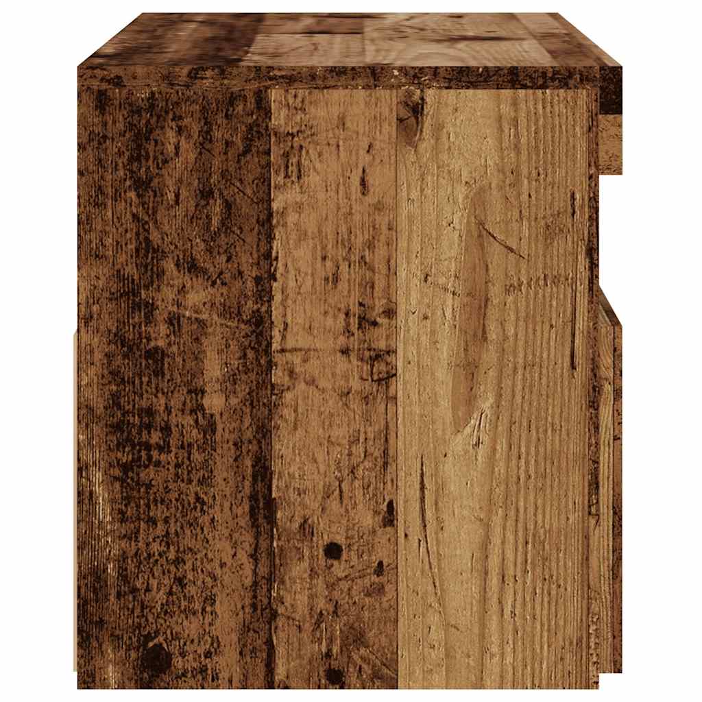 Dulap TV cu lumini LED lemn vechi 75x35x40 cm lemn prelucrat GartenMobel Dekor