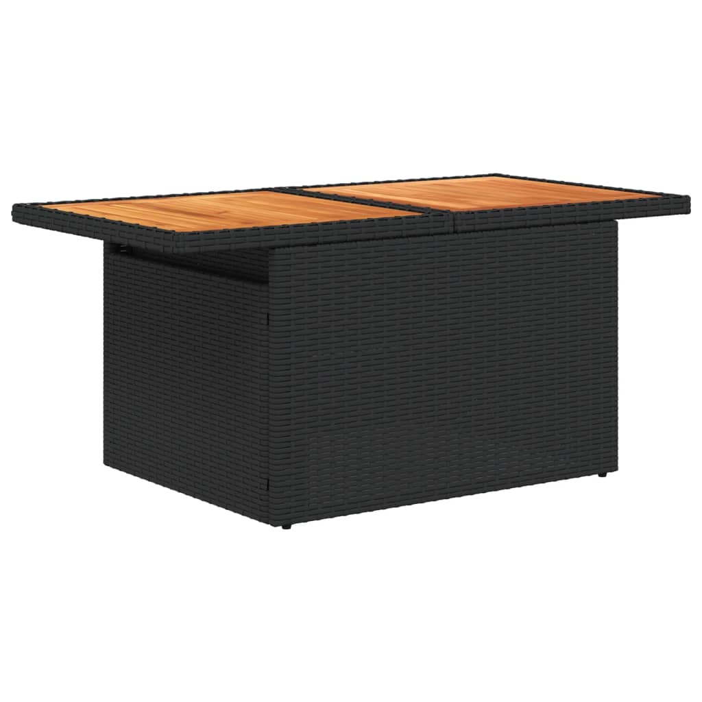 Set mobilier de grădină cu perne, 6 piese, negru, poliratan GartenMobel Dekor