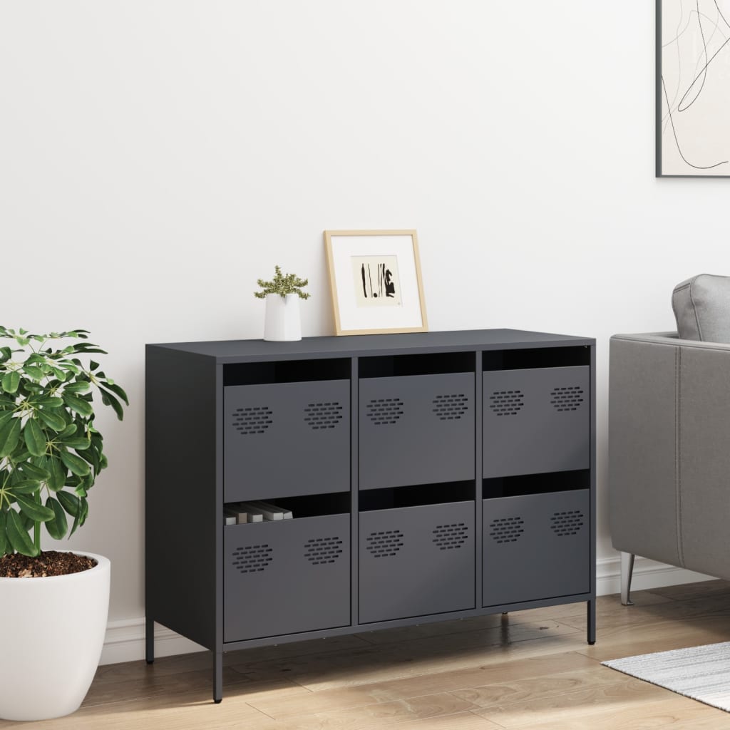 Dulap, antracit, 101,5x39x73,5 cm, oțel laminat la rece GartenMobel Dekor