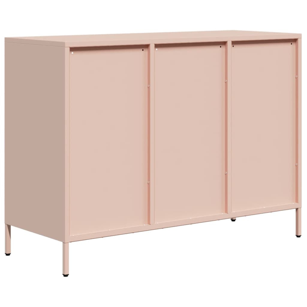 Dulap, roz, 101,5x39x73,5 cm, oțel laminat la rece GartenMobel Dekor