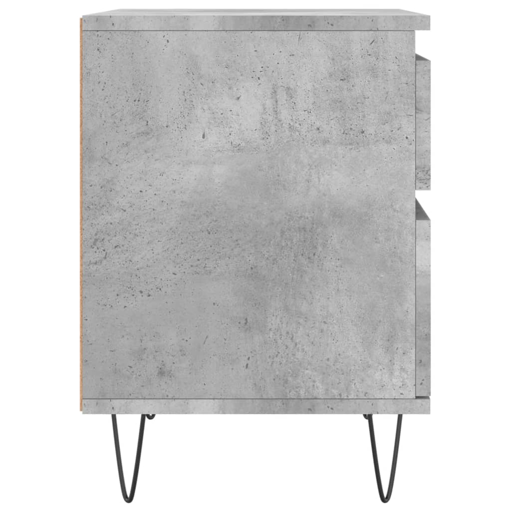 Noptieră, gri beton, 40x35x50 cm, lemn compozit GartenMobel Dekor