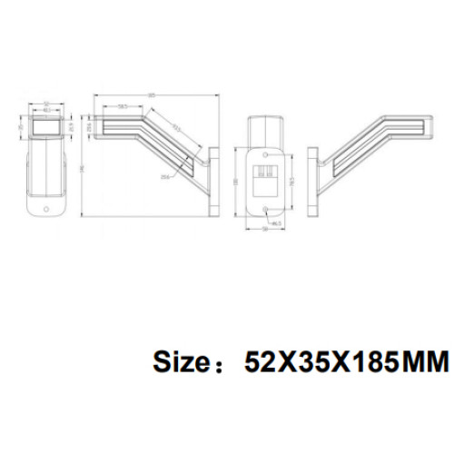 Lampa gabarit SL-5017-D stanga cu semnalizare dinamica Automotive TrustedCars