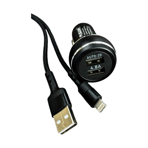 Incarcator auto 4.8A cu cablu tip lightning 12-24V Cod: PG-260I PREMIUM Automotive TrustedCars