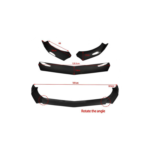 Prelungire bara fata universala / Spoiler culoare Negru Lucios Cod: UNIV-014D Automotive TrustedCars