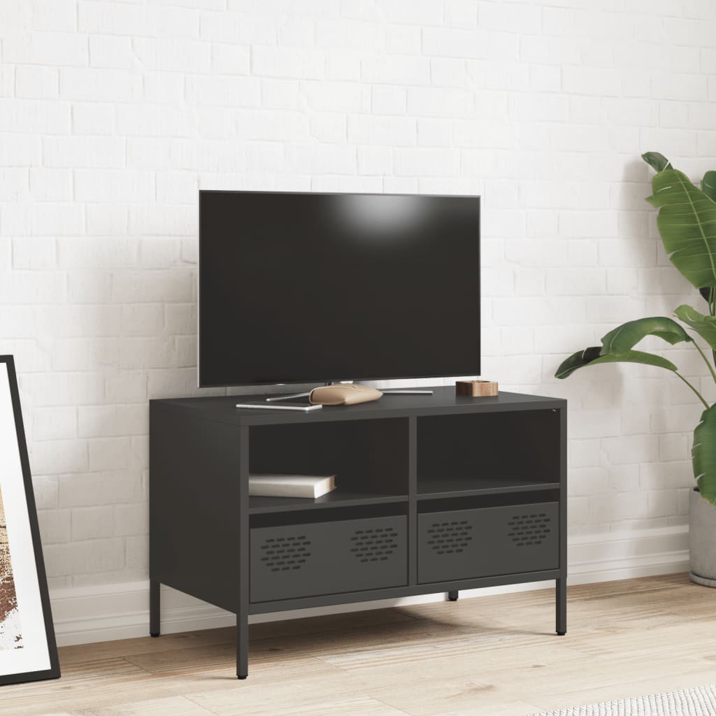 Dulap TV, negru, 68x39x43,5 cm, oțel laminat la rece GartenMobel Dekor