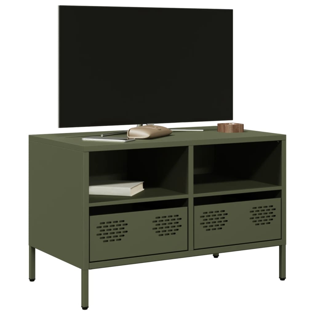Dulap TV, verde măsliniu, 68x39x43,5 cm, oțel laminat la rece GartenMobel Dekor