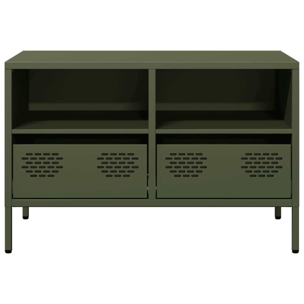 Dulap TV, verde măsliniu, 68x39x43,5 cm, oțel laminat la rece GartenMobel Dekor
