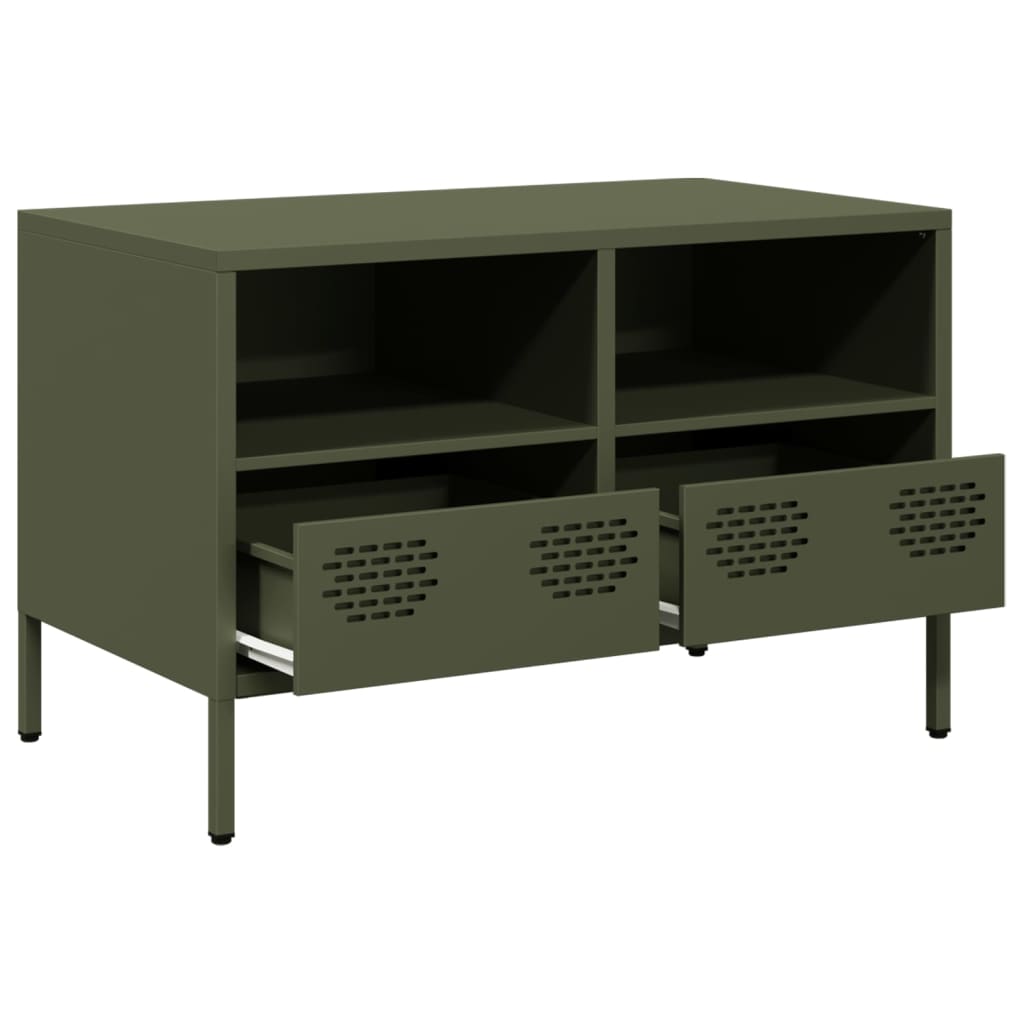 Dulap TV, verde măsliniu, 68x39x43,5 cm, oțel laminat la rece GartenMobel Dekor