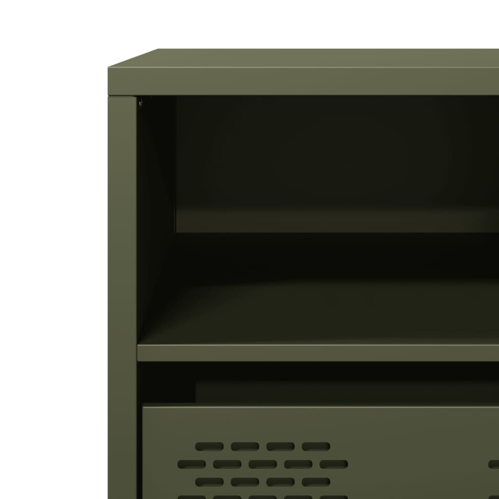 Dulap TV, verde măsliniu, 68x39x43,5 cm, oțel laminat la rece GartenMobel Dekor