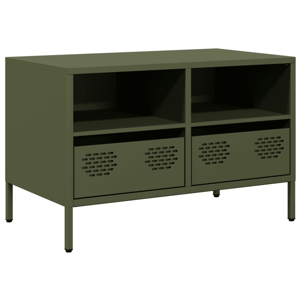 Dulap TV, verde măsliniu, 68x39x43,5 cm, oțel laminat la rece GartenMobel Dekor