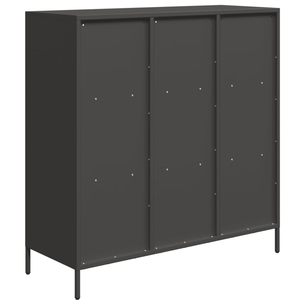 Dulap înalt, negru, 101,5x39x103,5 cm, oțel GartenMobel Dekor