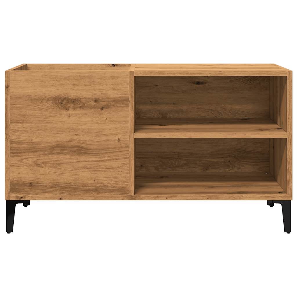 Dulap discuri stejar artizanal, 84,5x38x48 cm, lemn prelucrat GartenMobel Dekor