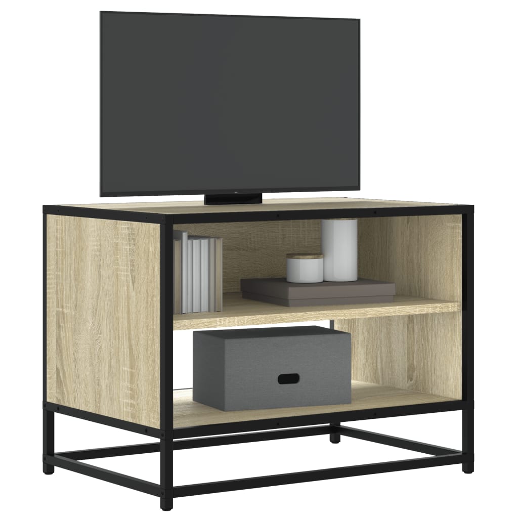 Comodă TV, stejar sonoma, 61x40x46 cm, lemn prelucrat și metal GartenMobel Dekor